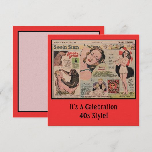 Uitnodigingen 'Seein' Stars' (Voorkant / Achterkant)