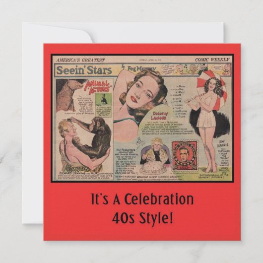 Uitnodigingen 'Seein' Stars' (Voorkant)