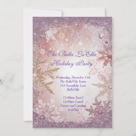Uitnodigingen Snowflake Holiday Party