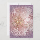 Uitnodigingen Snowflake Holiday Party (Achterkant)