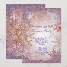 Uitnodigingen Snowflake Holiday Party