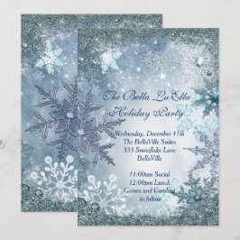 Uitnodigingen Snowflake Holiday Party