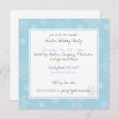 Uitnodigingen Snowflake Holiday Party (Voorkant / Achterkant)