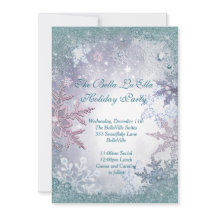 Uitnodigingen Snowflake Holiday Party