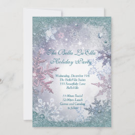 Uitnodigingen Snowflake Holiday Party