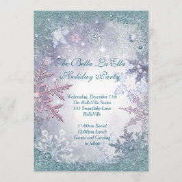 Uitnodigingen Snowflake Holiday Party