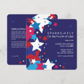 Uitnodigingen | Sparks vliegt op 4 juli (Voorkant / Achterkant)