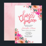 Uitnodigingen Sweet 16 Roze Bloemen<br><div class="desc">Mooie hete roze bloemen, uitnodiging voor een 16e verjaardagsfeestje. Eenvoudig te personaliseren met jouw gegevens. Neem contact met me op via chat als je vragen hebt over het ontwerp of hulp nodig hebt bij het aanpassen. Kijk in de collectie voor meer artikelen. GELIEVE OP TE MERKEN: Voor hulp bij bestellingen,...</div>