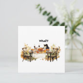 Uitnodigingen Thanksgiving Bad Cat enveloppen, kat (Staand voorkant)