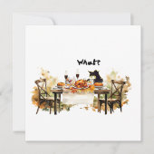 Uitnodigingen Thanksgiving Bad Cat enveloppen, kat (Voorkant)