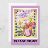 Uitnodigingen - The WorkCHESHIRE CAT (Voorkant / Achterkant)