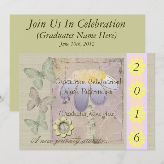 Uitnodigingen tot 2016 voor verpleegkundigen (Voorkant / Achterkant)