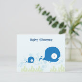 Uitnodigingen tot Baby shower van walvisgewassen (Staand voorkant)
