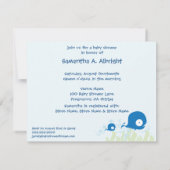 Uitnodigingen tot Baby shower van walvisgewassen (Achterkant)