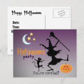Uitnodigingen tot Briefkaart van Halloween Party (Voorkant / Achterkant)