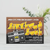 Uitnodigingen tot geboorte van de oude schooltop (Staand voorkant)