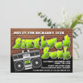 Uitnodigingen tot geboorte van de oude schooltop (Staand voorkant)