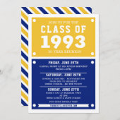 Uitnodigingen tot hereniging op de middelbare scho (Voorkant / Achterkant)