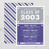 Uitnodigingen tot hereniging op de middelbare scho (Voorkant / Achterkant)