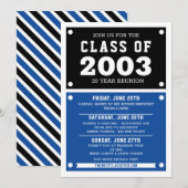 Uitnodigingen tot hereniging op de middelbare scho (Voorkant / Achterkant)