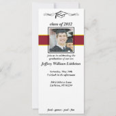 Uitnodigingen tot het afstuderen van rode en goude (Voorkant)