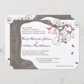 Uitnodigingen tot het bijtende bomen, koraal en Pa (Voorkant / Achterkant)