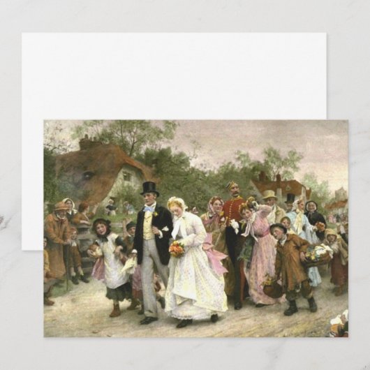 Uitnodigingen tot het douchen van bruiloft, verlov (Voorkant / Achterkant)