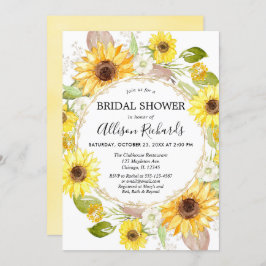 Uitnodigingen tot het douchen van zonnebloempitten