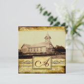 Uitnodigingen tot het huwelijk van de landelijke O (Staand voorkant)