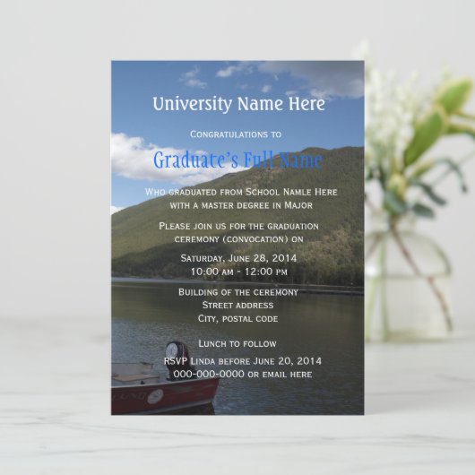 Uitnodigingen tot het indienen van afstuderen (Staand voorkant)