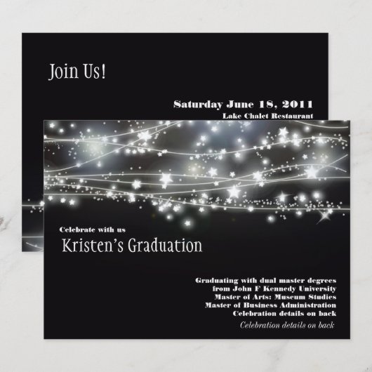 Uitnodigingen tot het indienen van Afstuderen met  (Voorkant / Achterkant)