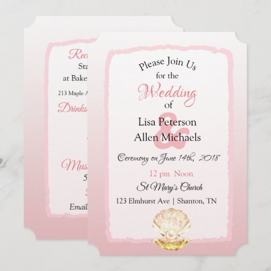 Uitnodigingen tot het indienen van zeeboringen met (Voorkant / Achterkant)