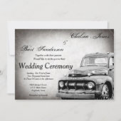 Uitnodigingen tot het Rustic Old Truck Wedding (Voorkant)