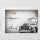 Uitnodigingen tot het Rustic Old Truck Wedding (Achterkant)