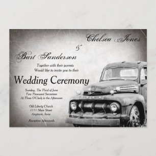 Uitnodigingen tot het Rustic Old Truck Wedding