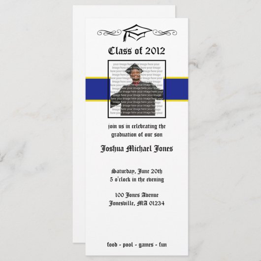 Uitnodigingen tot het studeren van de Blauwe en de (Voorkant / Achterkant)