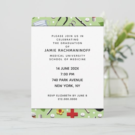 Uitnodigingen tot het studeren van de Med School (Staand voorkant)