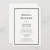 Uitnodigingen tot het voeren van een moderne, grij (Voorkant / Achterkant)