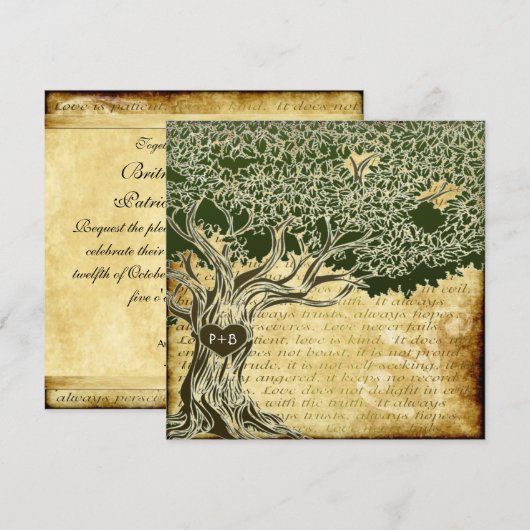 Uitnodigingen tot het voeren van een nationaal eik (Voorkant / Achterkant)