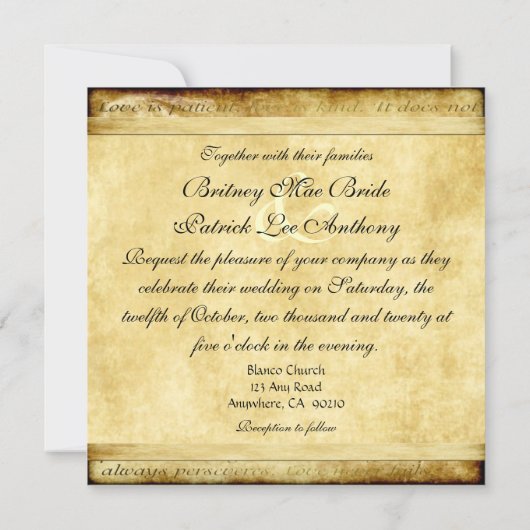 Uitnodigingen tot het voeren van een nationaal eik (Achterkant)