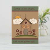 Uitnodigingen tot landelijk huwelijk (Staand voorkant)