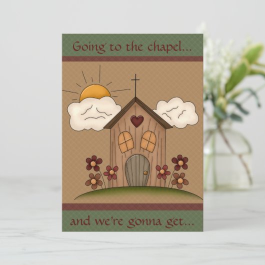 Uitnodigingen tot landelijk huwelijk (Staand voorkant)