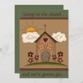 Uitnodigingen tot landelijk huwelijk (Voorkant / Achterkant)