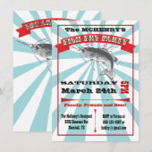 Uitnodigingen tot Poster van de vispartij (Voorkant / Achterkant)