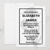 Uitnodigingen tot Rustische  bruine en zwarte brui (Voorkant / Achterkant)