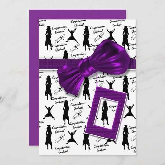 Uitnodigingen tot studeren - afstuderen vrouwen (Voorkant / Achterkant)