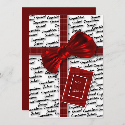 Uitnodigingen tot studeren - mannen afstuderen par (Voorkant / Achterkant)