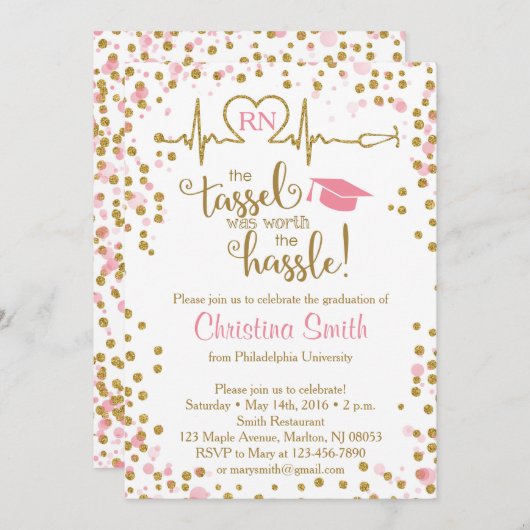 Uitnodigingen tot studeren verpleegschool (Voorkant / Achterkant)