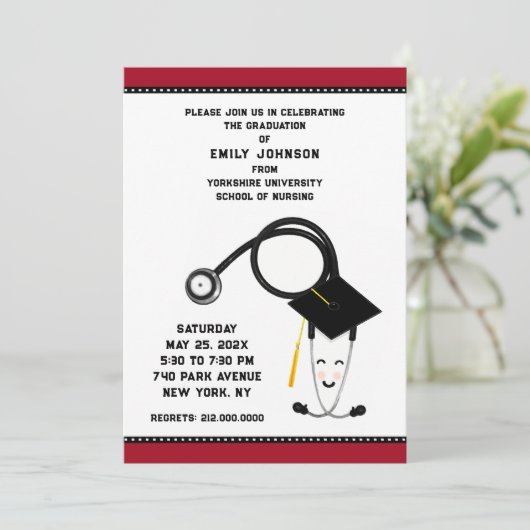 Uitnodigingen tot studeren verpleegschool (Staand voorkant)