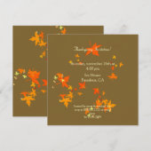 Uitnodigingen tot Thanksgiving, esdoorbladeren (Voorkant / Achterkant)